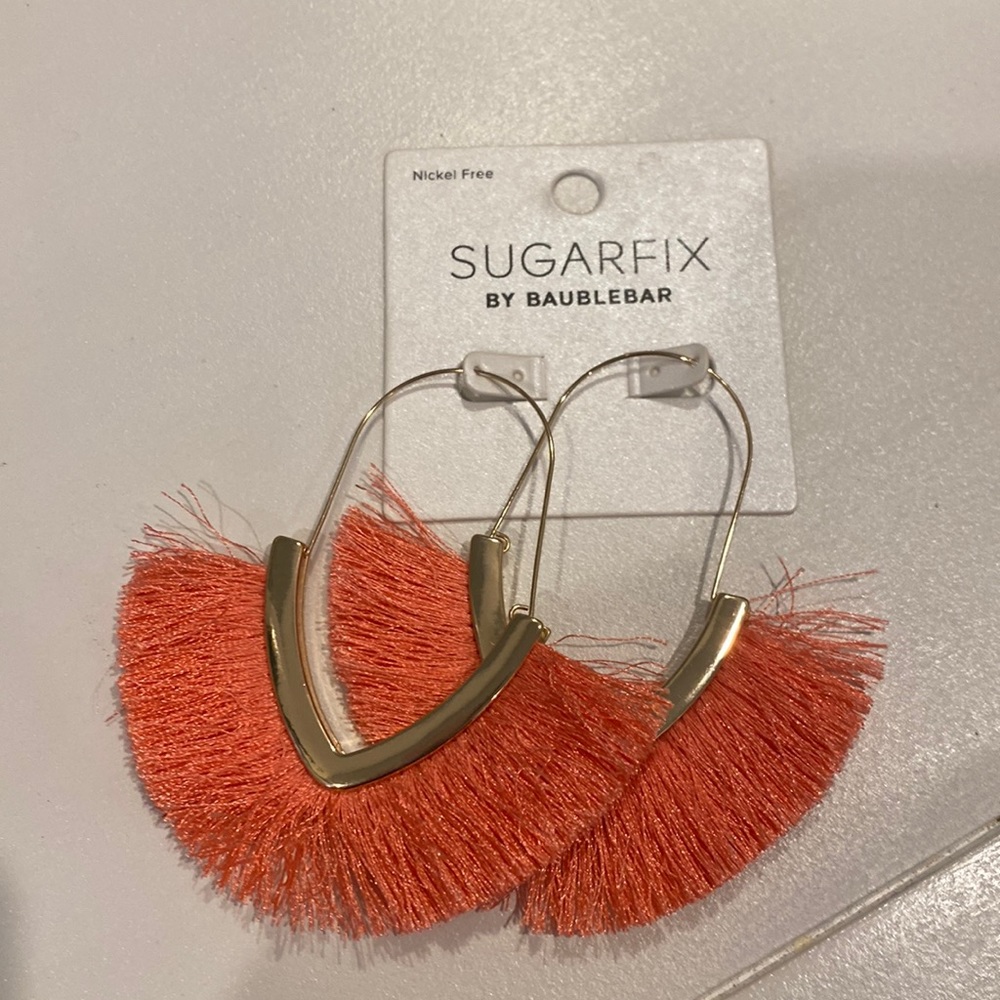 Coral and gold earrings never worn